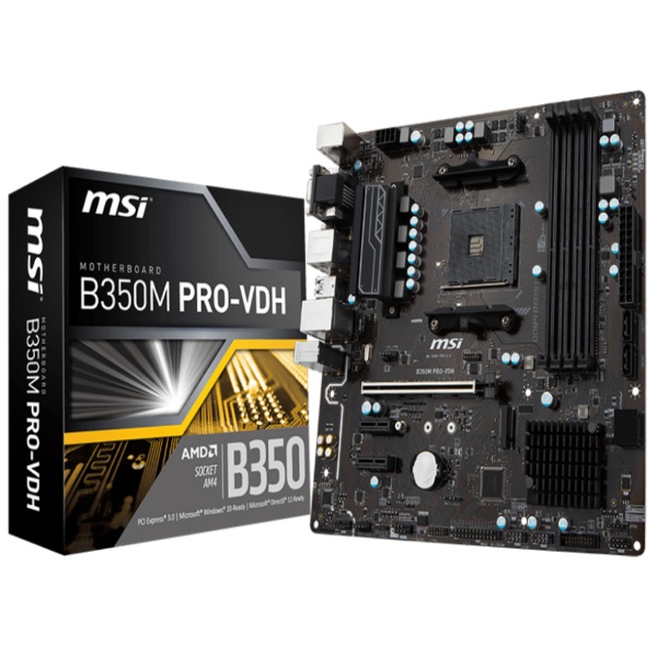 Материнская плата msi b350m pro vdh обзор